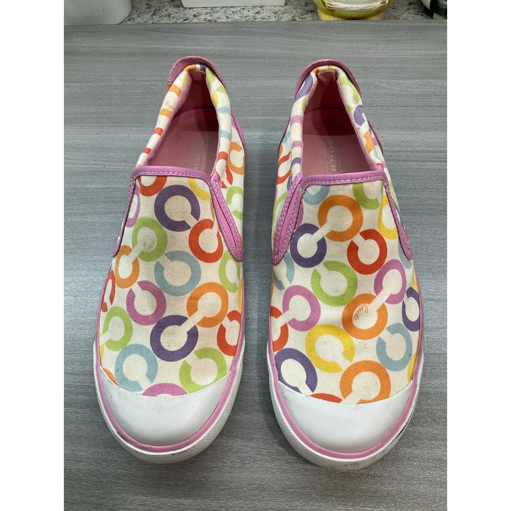 COACH BEALE MULTICOLOR C LOGO MONOGRAM SLIP ON SNEAKER